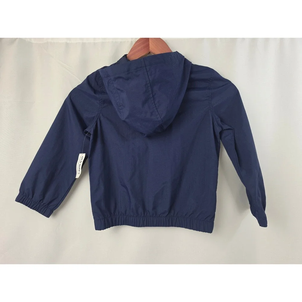 Old Navy Kids Navy Blue Water Resistant Hooded Windbreaker Jacket 5T 833532-00-1